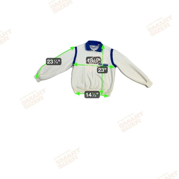 Vintage Goola Gong 80’s Women’s Tennis Long Sleeve Top Shirt Size M White Blue - Picture 9 of 11